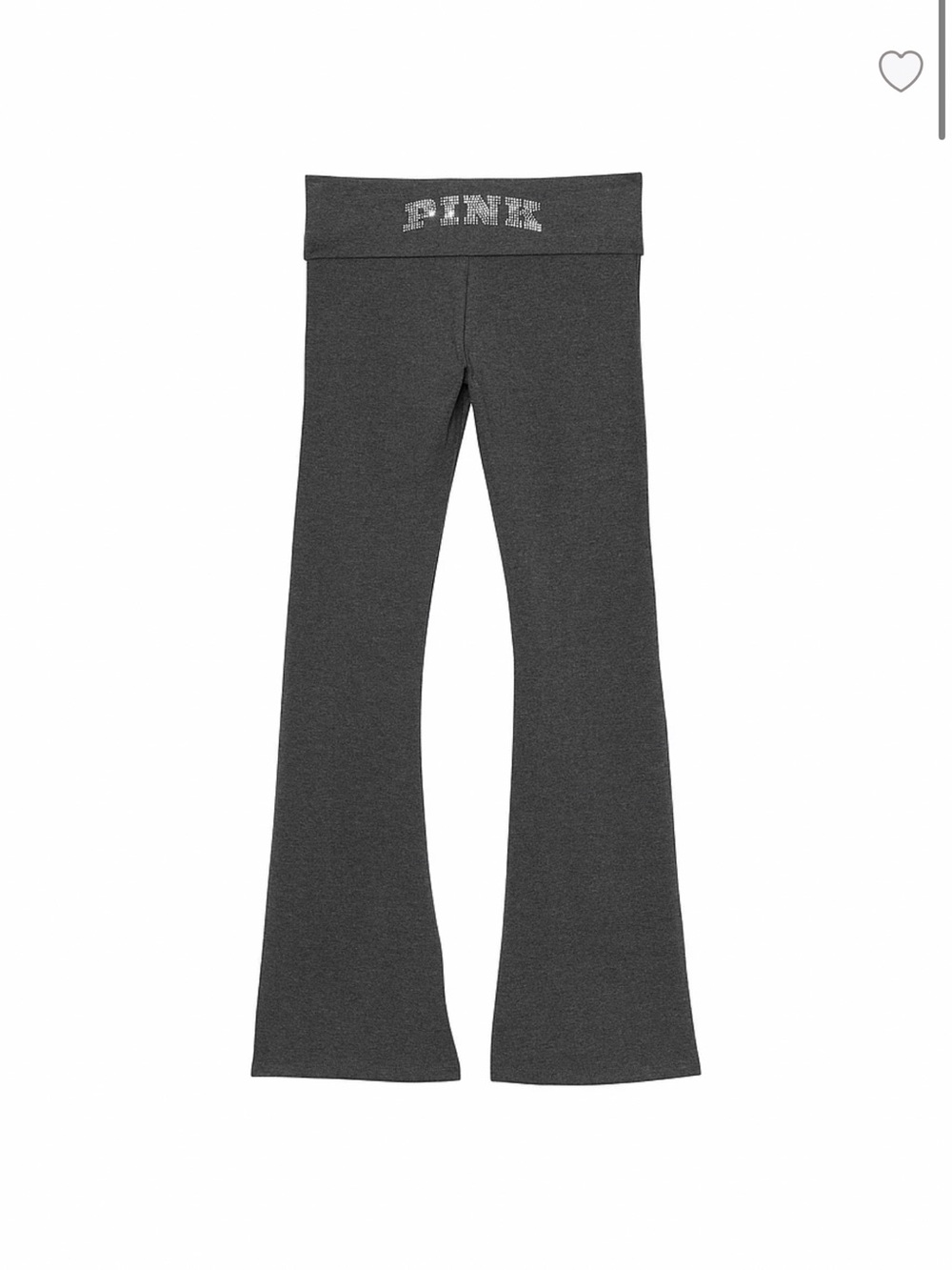 PINK Victoria's Secret Stretch Cotton Fold Over Flare Leggings - size L